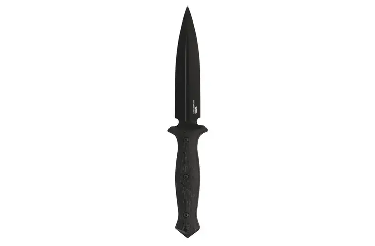 SOG Specialty Knives & Tools SOG Pentagon Elite Dagger Fixed Blade Knife Blackout 6 Black FADB4E39 BHQ-210662 w/ Free...